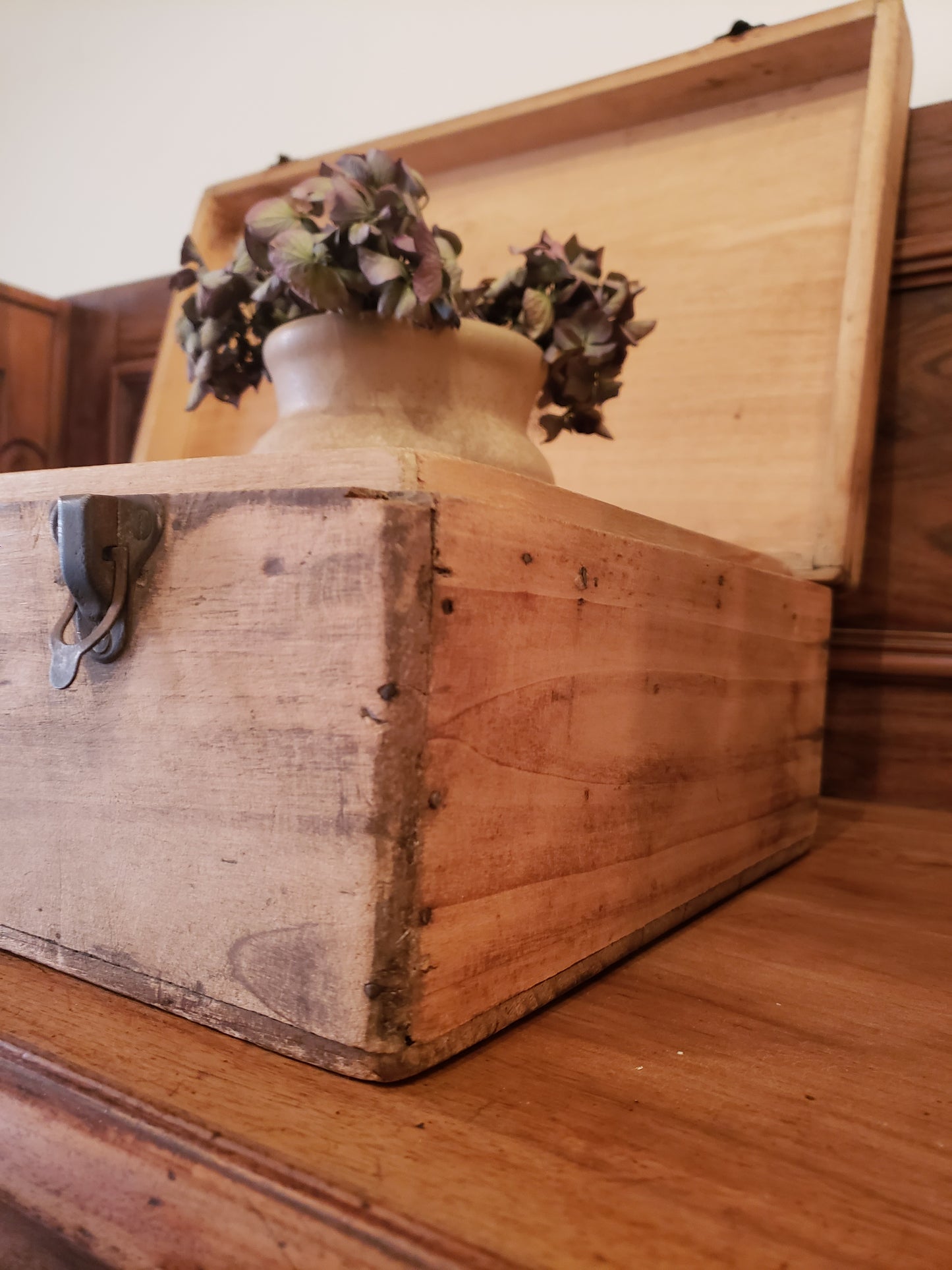 BROCANTE Valise bois vintage