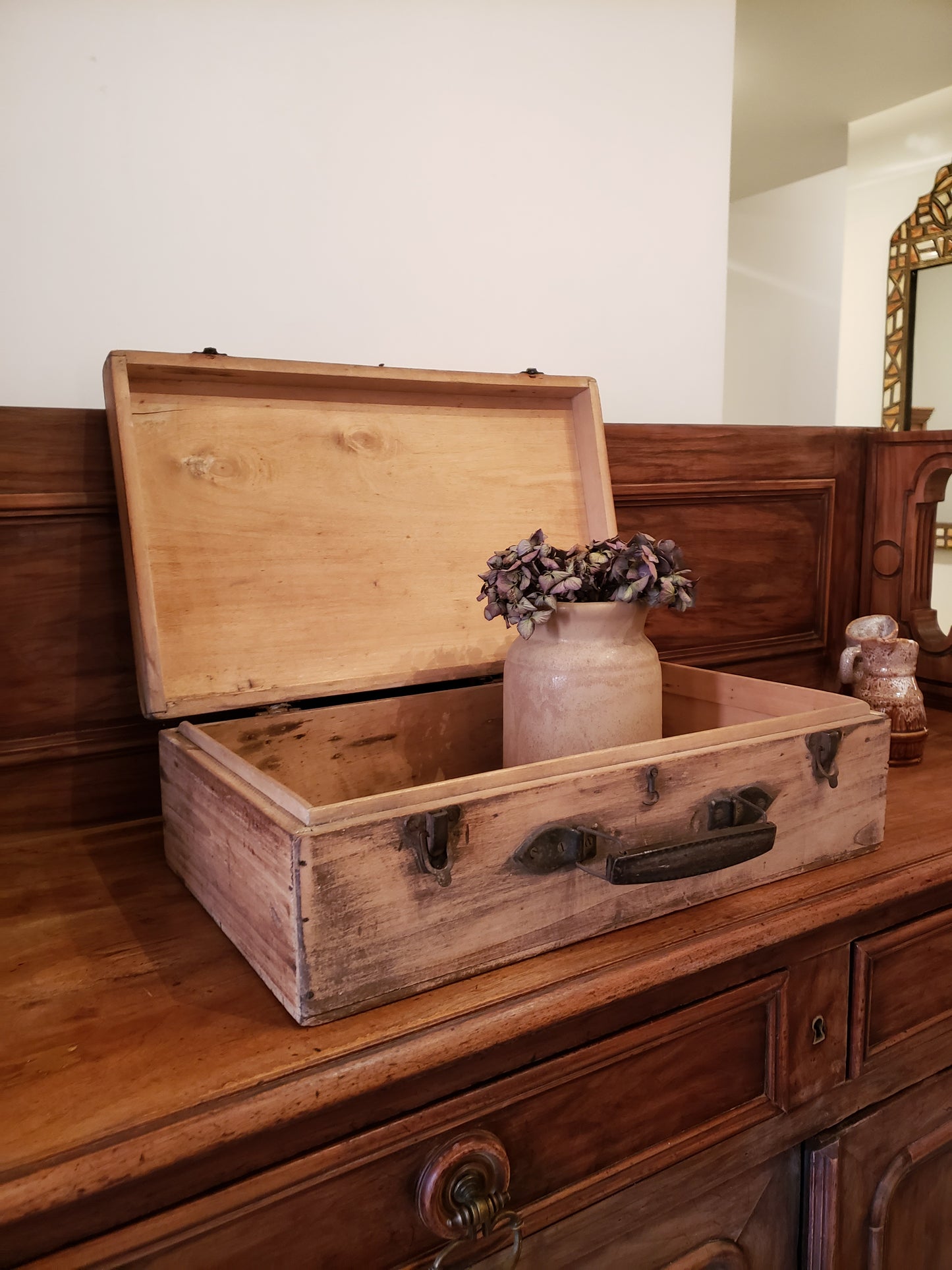 BROCANTE Valise bois vintage