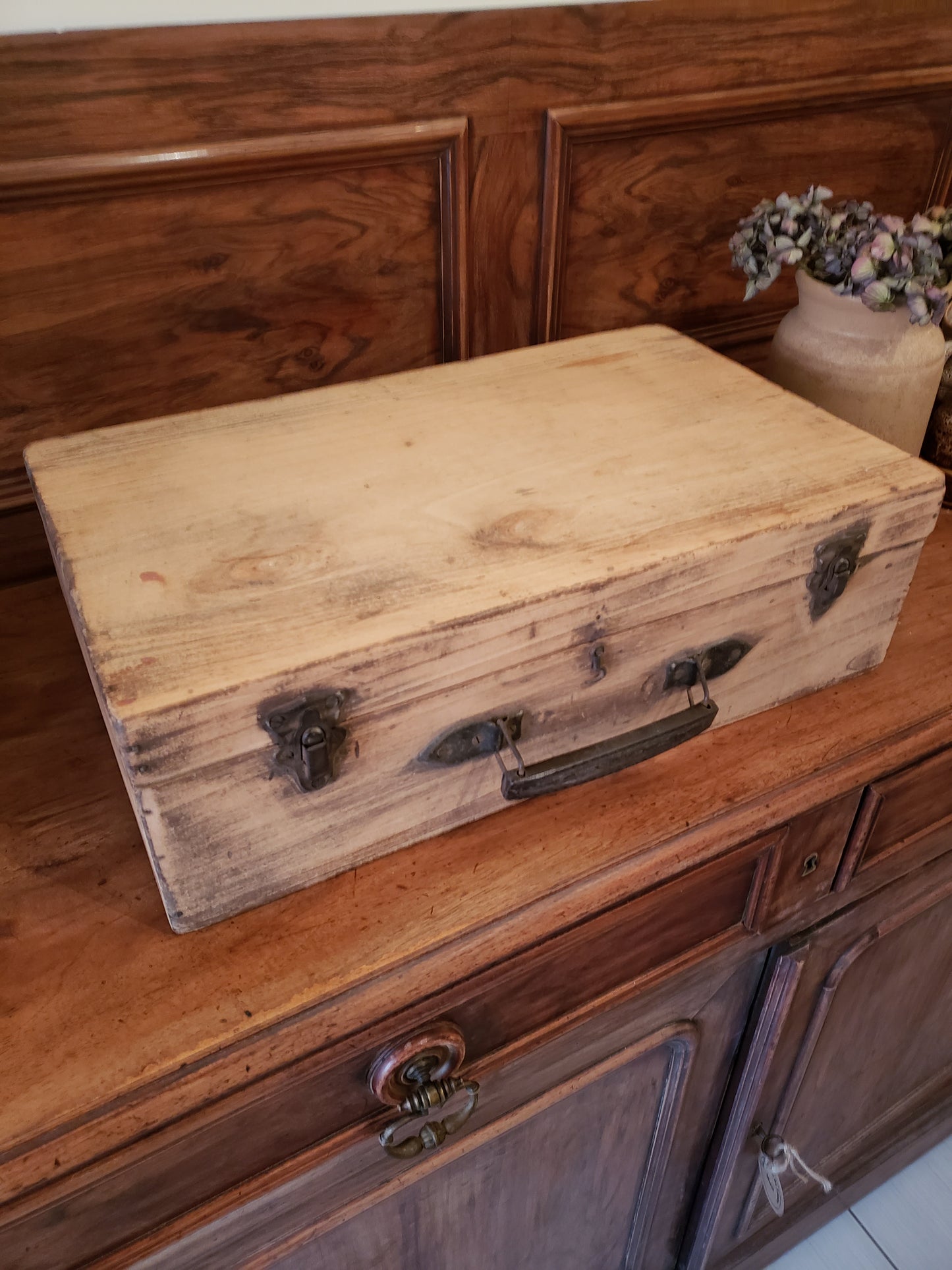 BROCANTE Valise bois vintage