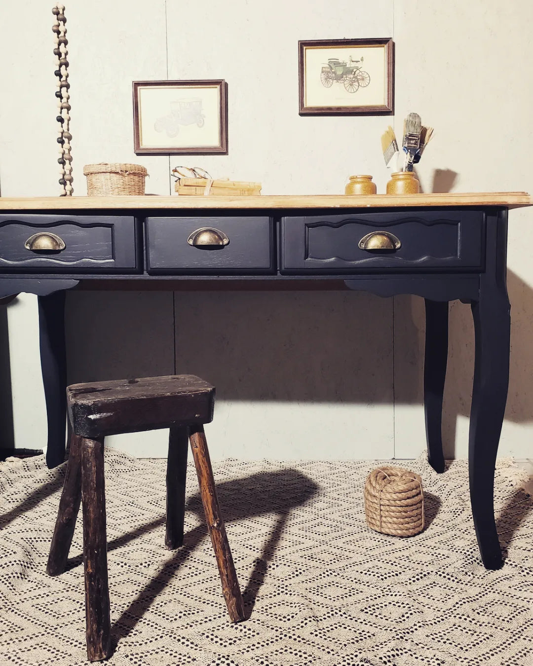 BUREAU NOIR/BOIS