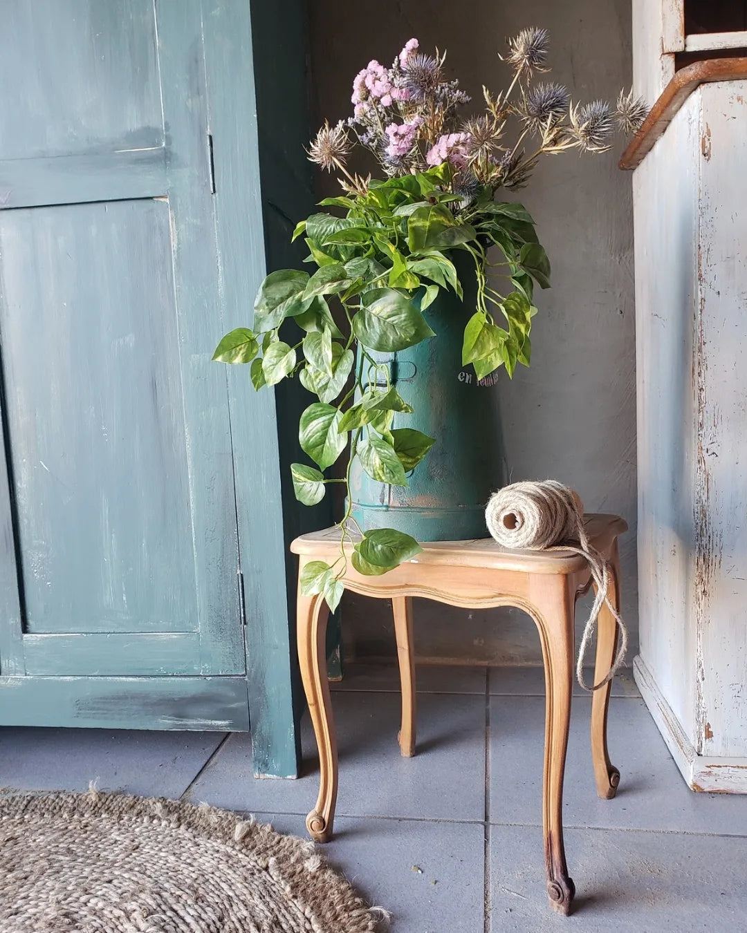 BROCANTE                         SEAU À CHARBON FLORAL