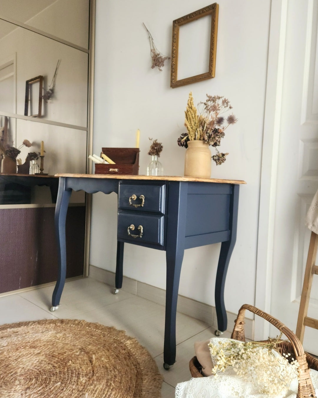 BUREAU BLUE/BOIS